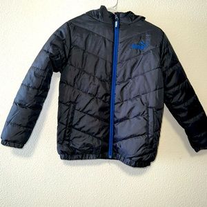 PUMA BOYS HOODED JACKET COAT size medium 10-12